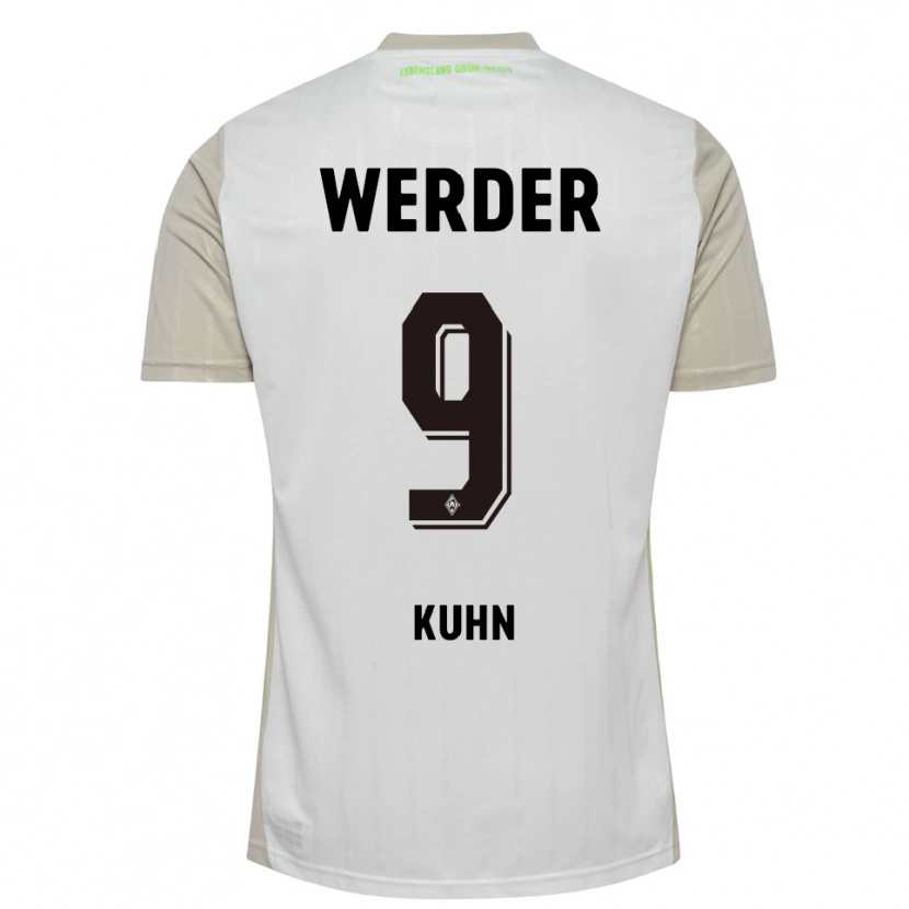 Danxen Niño Camiseta Philipp Kühn #9 Blanco Negro 2ª Equipación 2025/26 La Camisa México