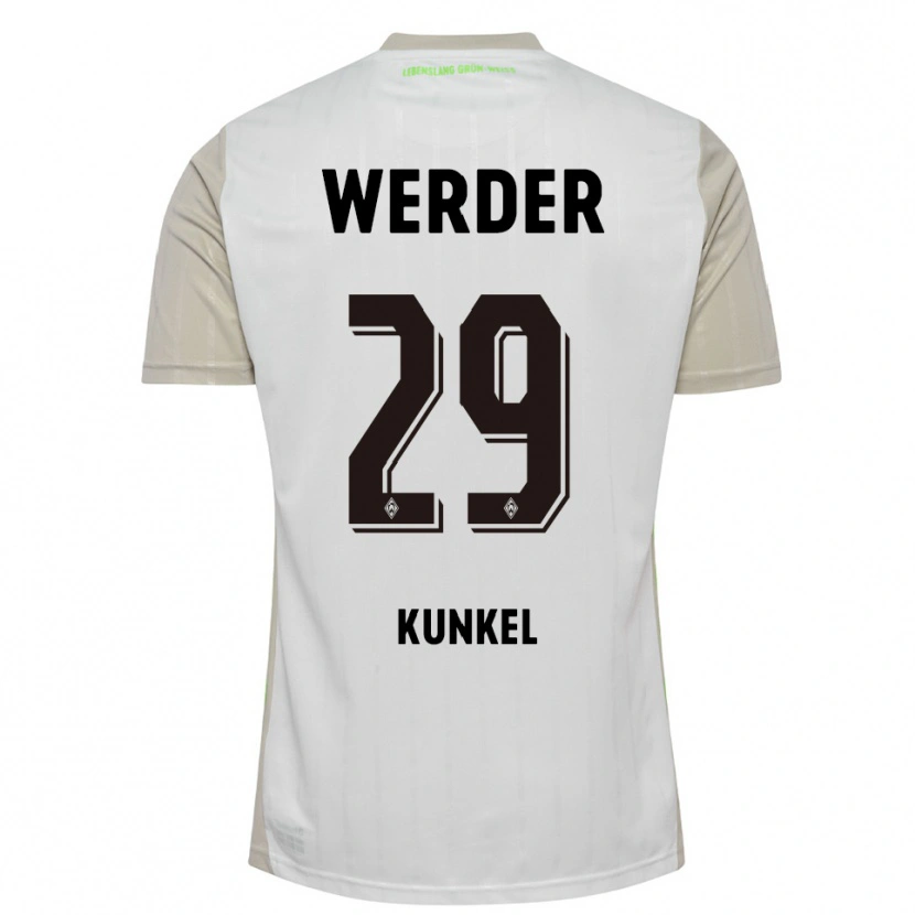 Danxen Niño Camiseta Melina Kunkel #29 Blanco Negro 2ª Equipación 2025/26 La Camisa México