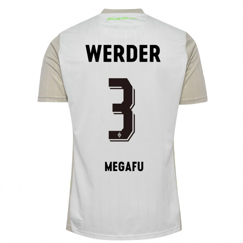 Danxen Niño Camiseta Tim Megafu #3 Blanco Negro 2ª Equipación 2025/26 La Camisa México