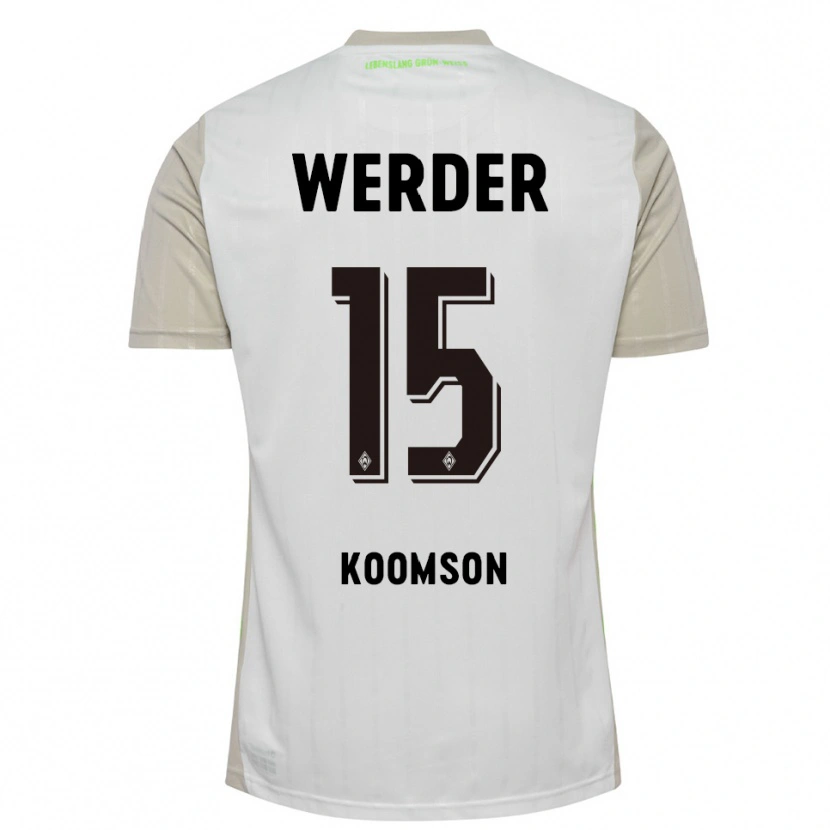 Danxen Niño Camiseta Gabriel Koomson #15 Blanco Negro 2ª Equipación 2025/26 La Camisa México
