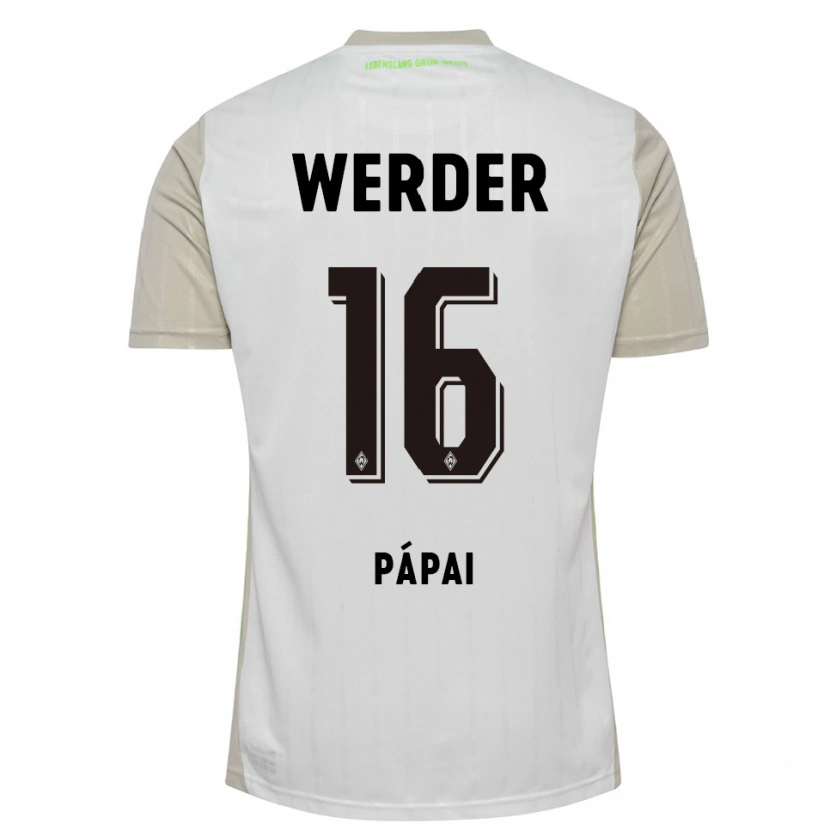 Danxen Niño Camiseta Emöke Pápai #16 Blanco Negro 2ª Equipación 2025/26 La Camisa México