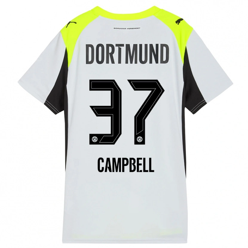 Danxen Niño Camiseta Cole Campbell #37 Amarillo Fluorescente 2ª Equipación 2025/26 La Camisa México