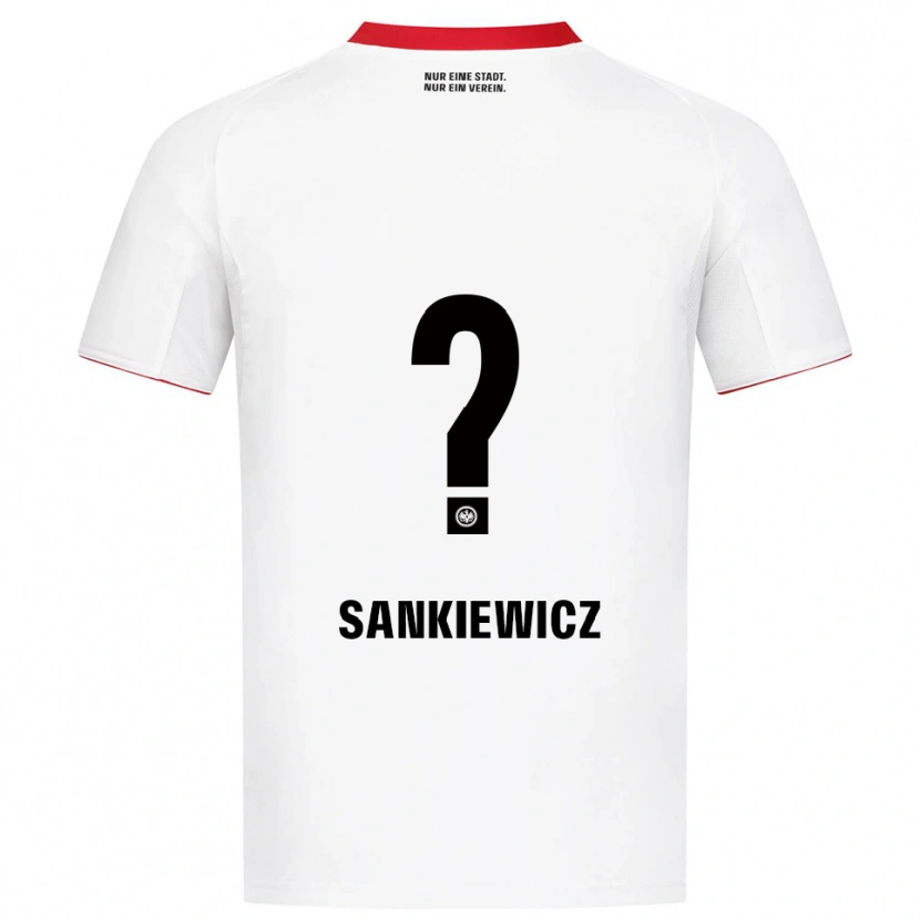 Danxen Niño Camiseta Dawid Sankiewicz #0 Blanco Rojo 2ª Equipación 2025/26 La Camisa México