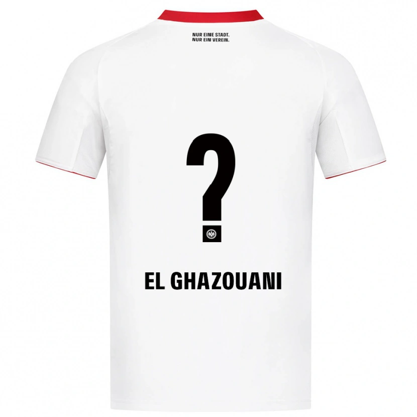 Danxen Niño Camiseta Mohamed El Ghazouani #0 Blanco Rojo 2ª Equipación 2025/26 La Camisa México