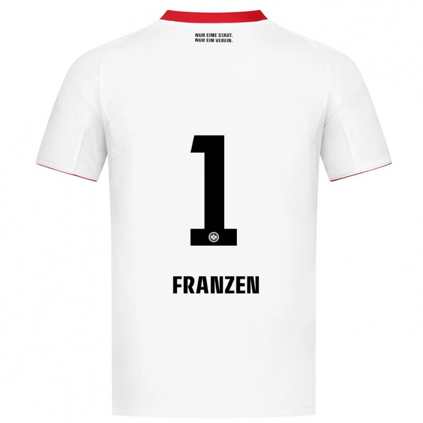 Danxen Niño Camiseta Marlon Franzen #1 Blanco Rojo 2ª Equipación 2025/26 La Camisa México
