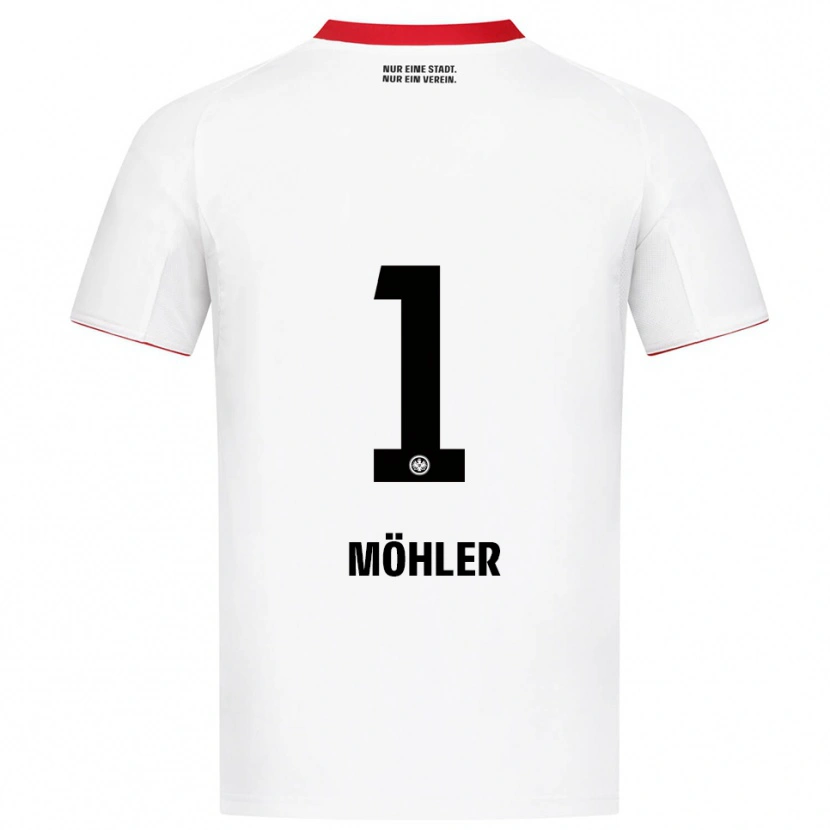 Danxen Niño Camiseta Emil Möhler #1 Blanco Rojo 2ª Equipación 2025/26 La Camisa México