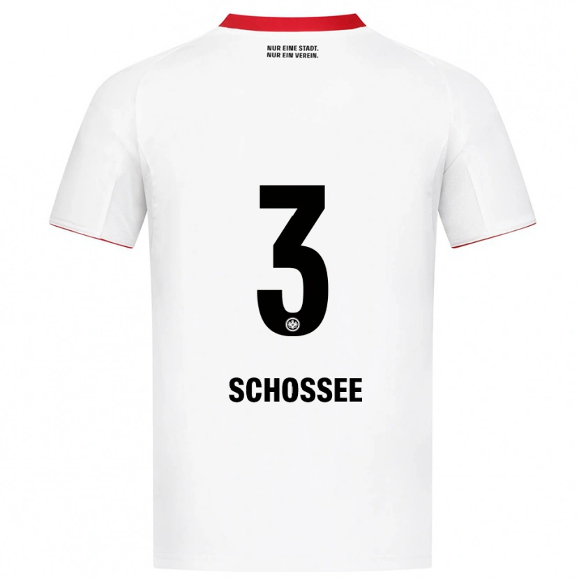 Danxen Niño Camiseta Maurice Schossee #3 Blanco Rojo 2ª Equipación 2025/26 La Camisa México