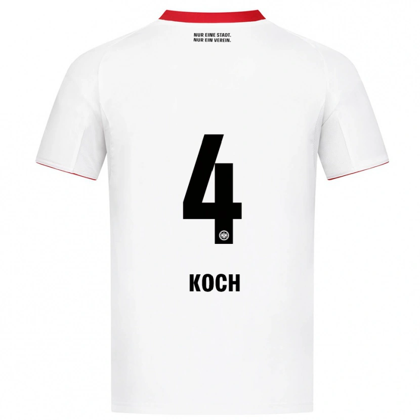 Danxen Niño Camiseta Robin Koch #4 Blanco Rojo 2ª Equipación 2025/26 La Camisa México