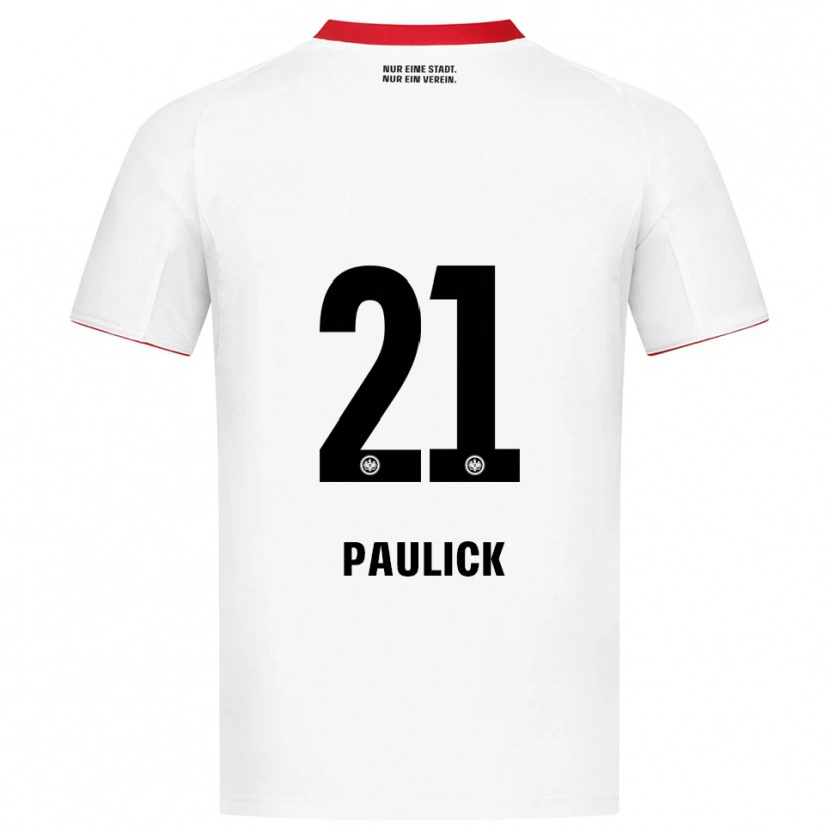 Danxen Niño Camiseta Lea Paulick #21 Blanco Rojo 2ª Equipación 2025/26 La Camisa México