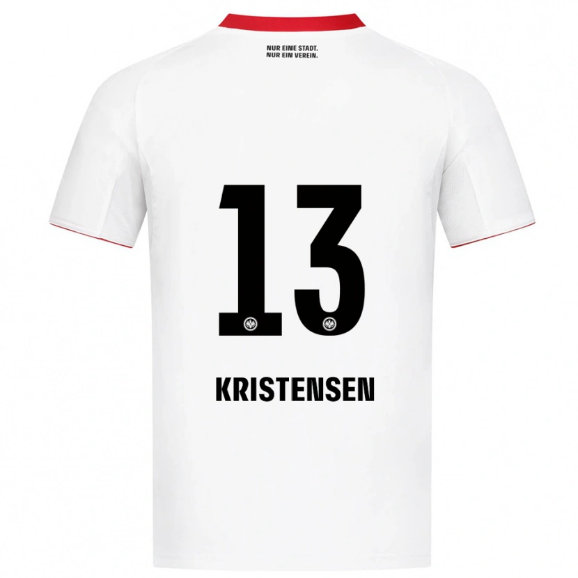 Danxen Niño Camiseta Rasmus Kristensen #13 Blanco Rojo 2ª Equipación 2025/26 La Camisa México