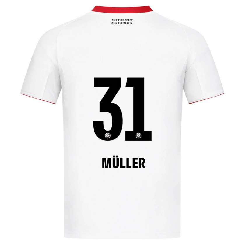 Danxen Niño Camiseta Laurin Müller #31 Blanco Rojo 2ª Equipación 2025/26 La Camisa México