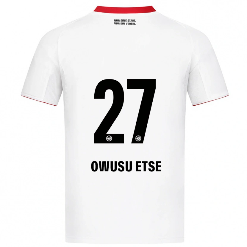 Danxen Niño Camiseta Collin Owusu Etse #27 Blanco Rojo 2ª Equipación 2025/26 La Camisa México