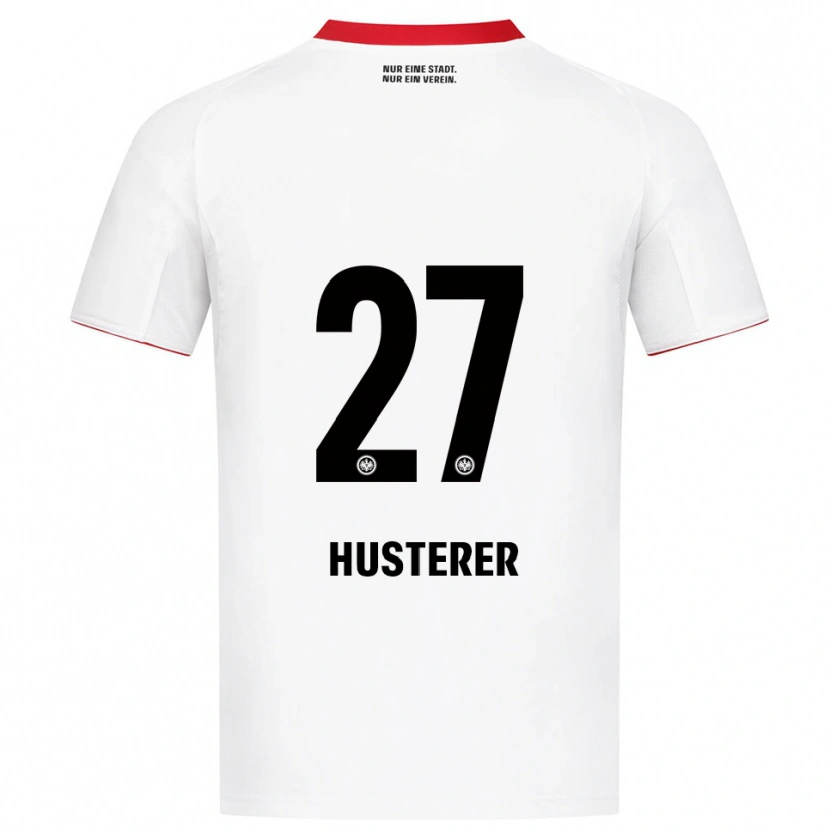 Danxen Niño Camiseta Lean Husterer #27 Blanco Rojo 2ª Equipación 2025/26 La Camisa México