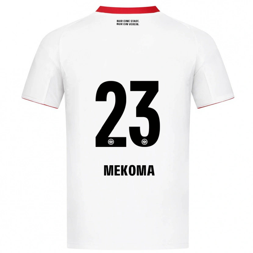 Danxen Niño Camiseta Jamal Mekoma #23 Blanco Rojo 2ª Equipación 2025/26 La Camisa México