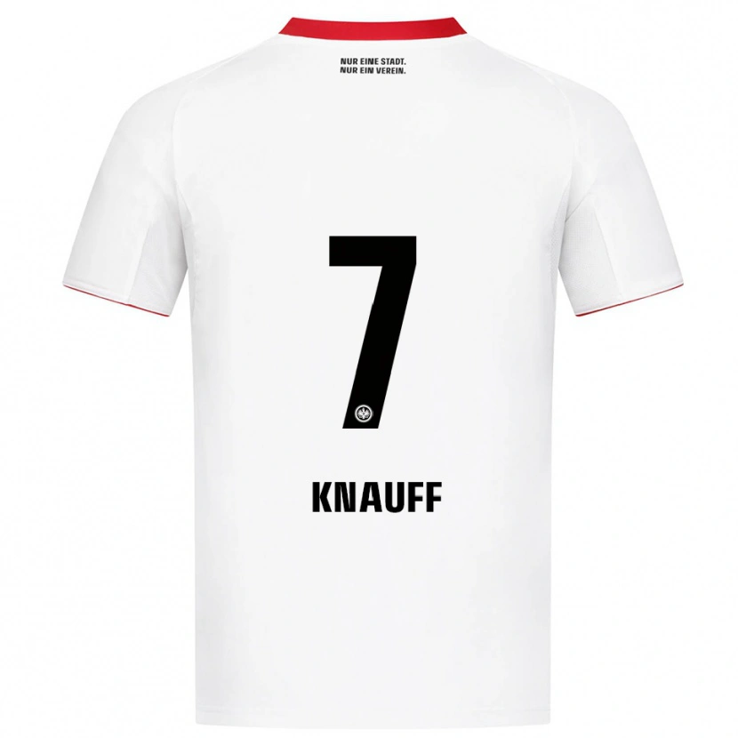 Danxen Niño Camiseta Ansgar Knauff #7 Blanco Rojo 2ª Equipación 2025/26 La Camisa México