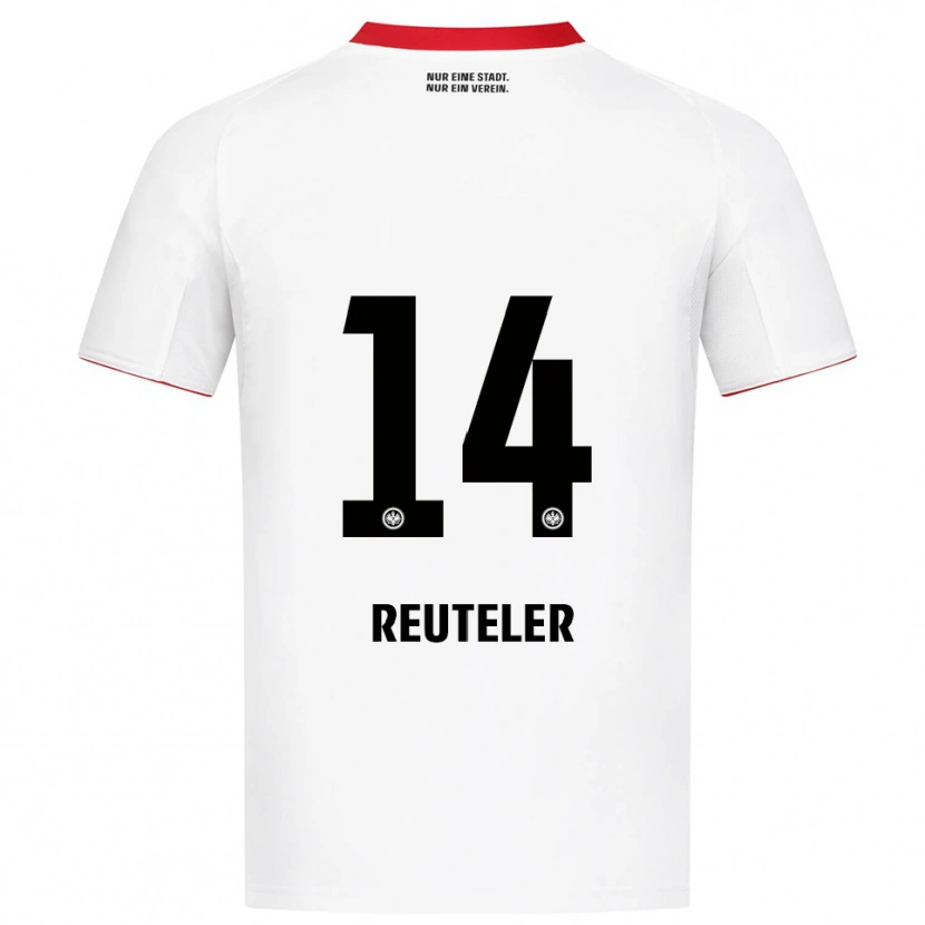 Danxen Niño Camiseta Géraldine Reuteler #14 Blanco Rojo 2ª Equipación 2025/26 La Camisa México