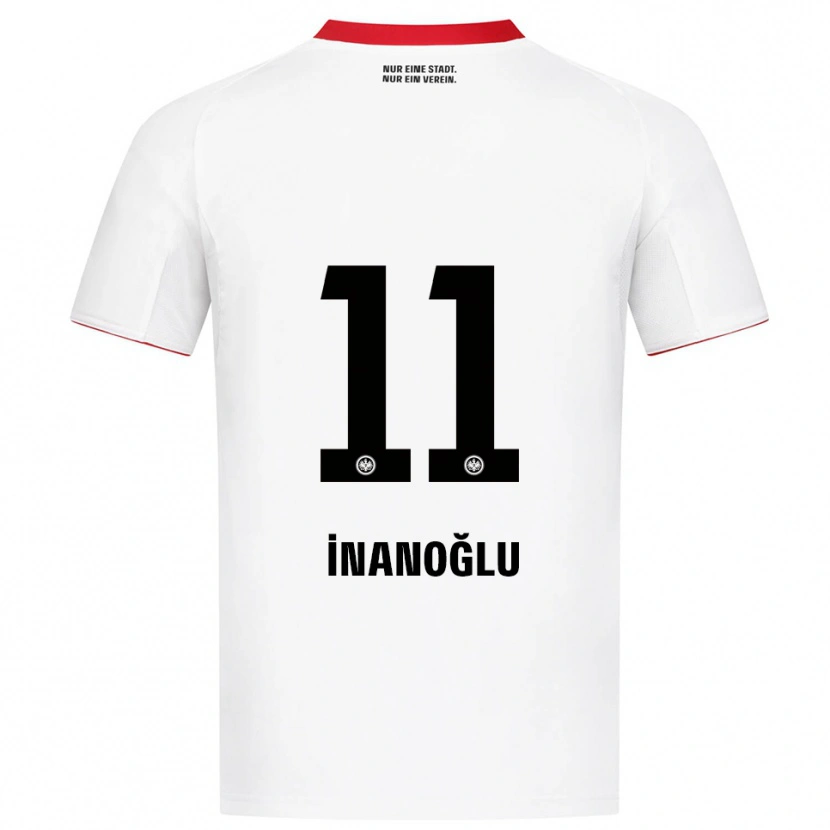 Danxen Niño Camiseta Kaan İnanoğlu #11 Blanco Rojo 2ª Equipación 2025/26 La Camisa México