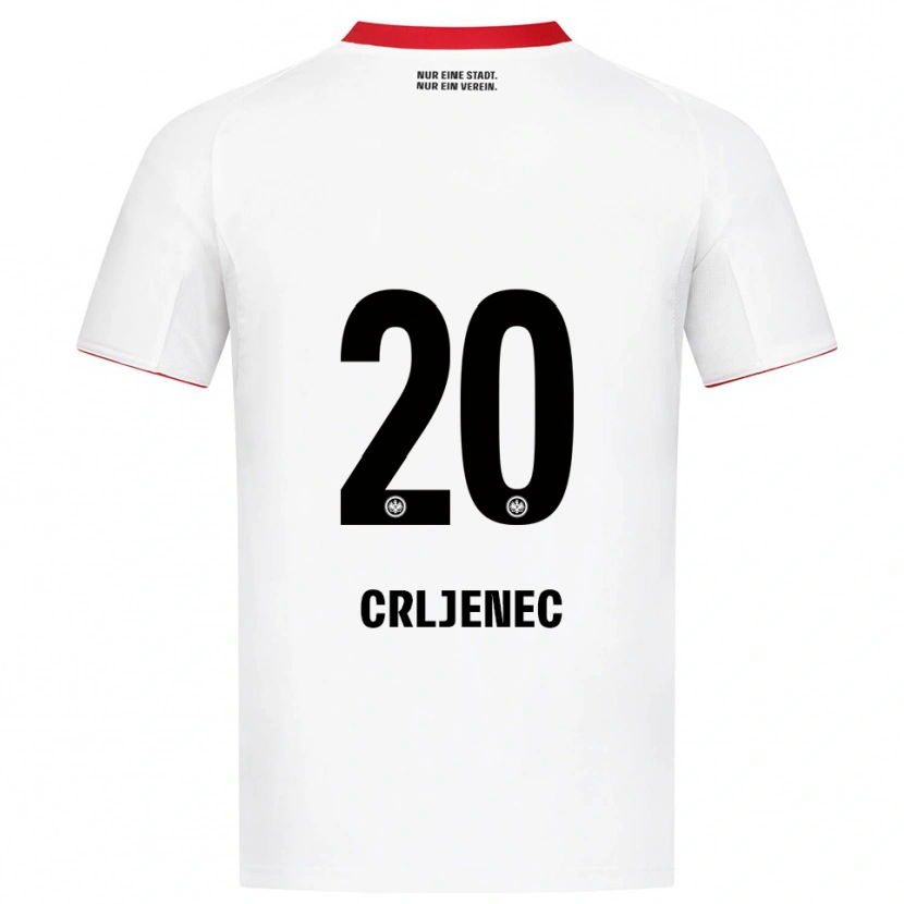Danxen Niño Camiseta Dominik Crljenec #20 Blanco Rojo 2ª Equipación 2025/26 La Camisa México