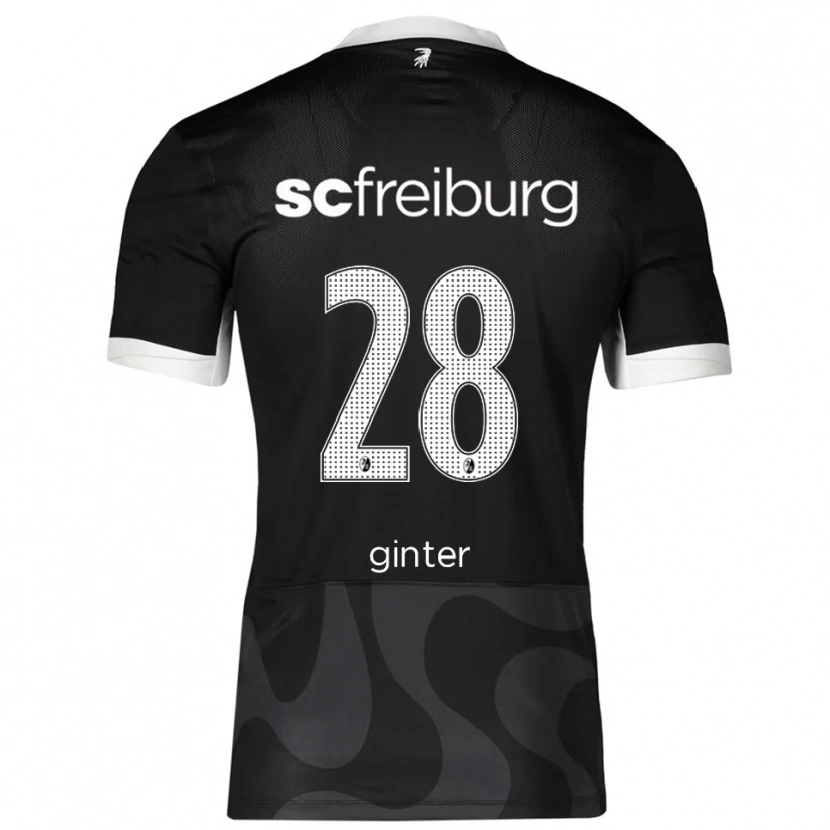 Danxen Niño Camiseta Matthias Ginter #28 Negro Blanco 2ª Equipación 2025/26 La Camisa México