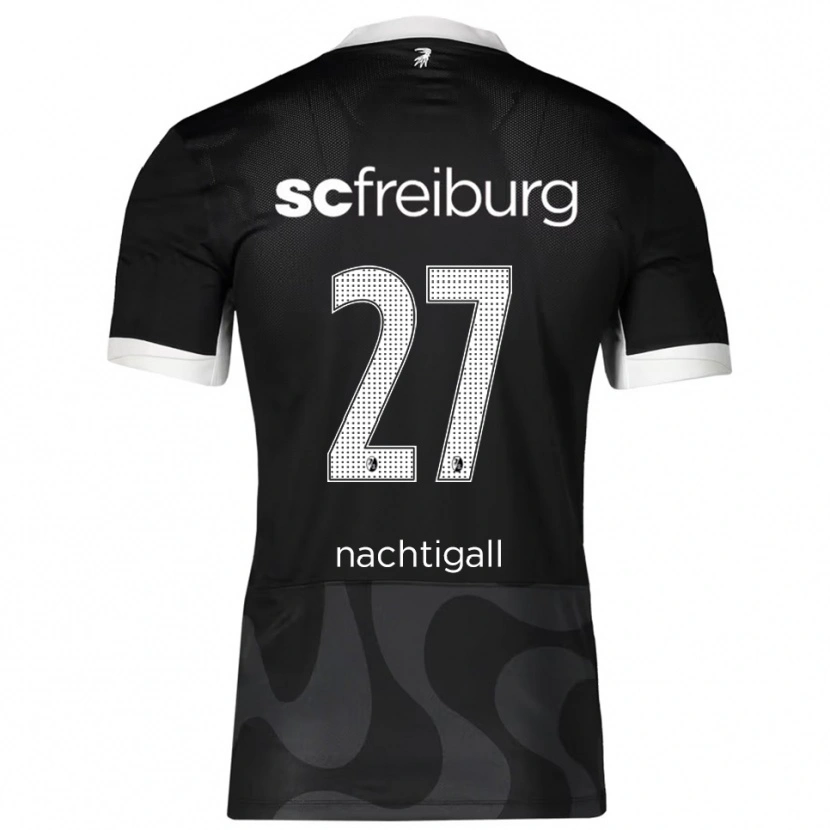 Danxen Niño Camiseta Sophie Nachtigall #27 Negro Blanco 2ª Equipación 2025/26 La Camisa México