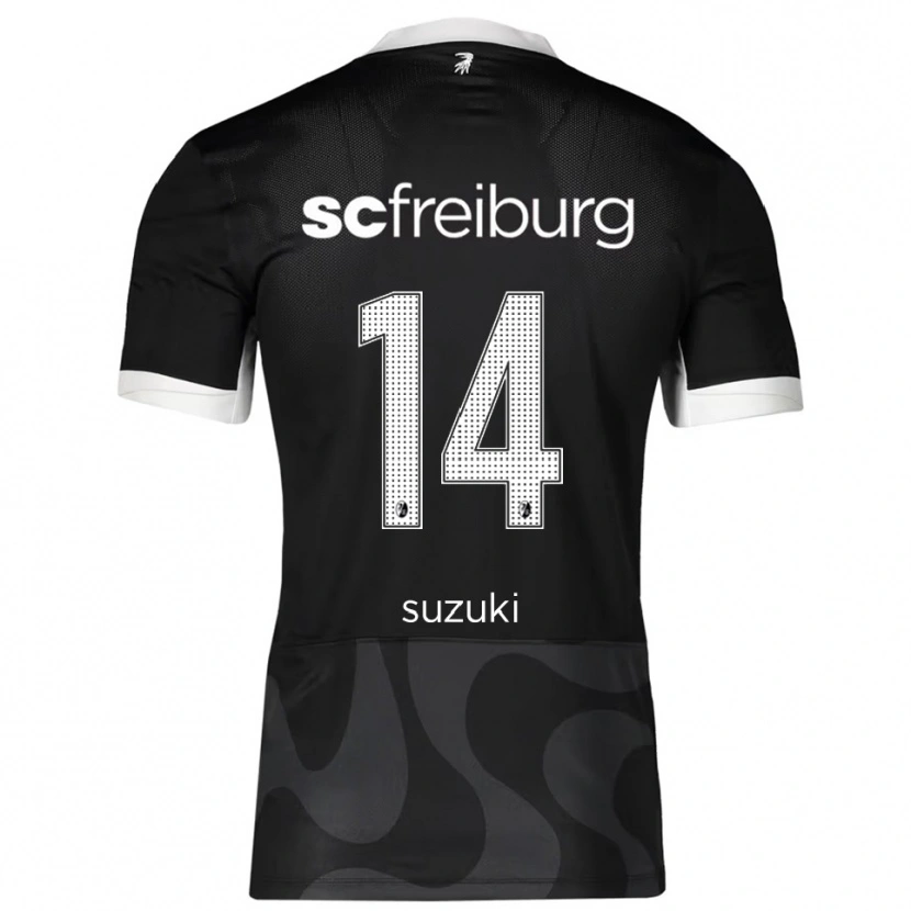 Danxen Niño Camiseta Yuito Suzuki #14 Negro Blanco 2ª Equipación 2025/26 La Camisa México