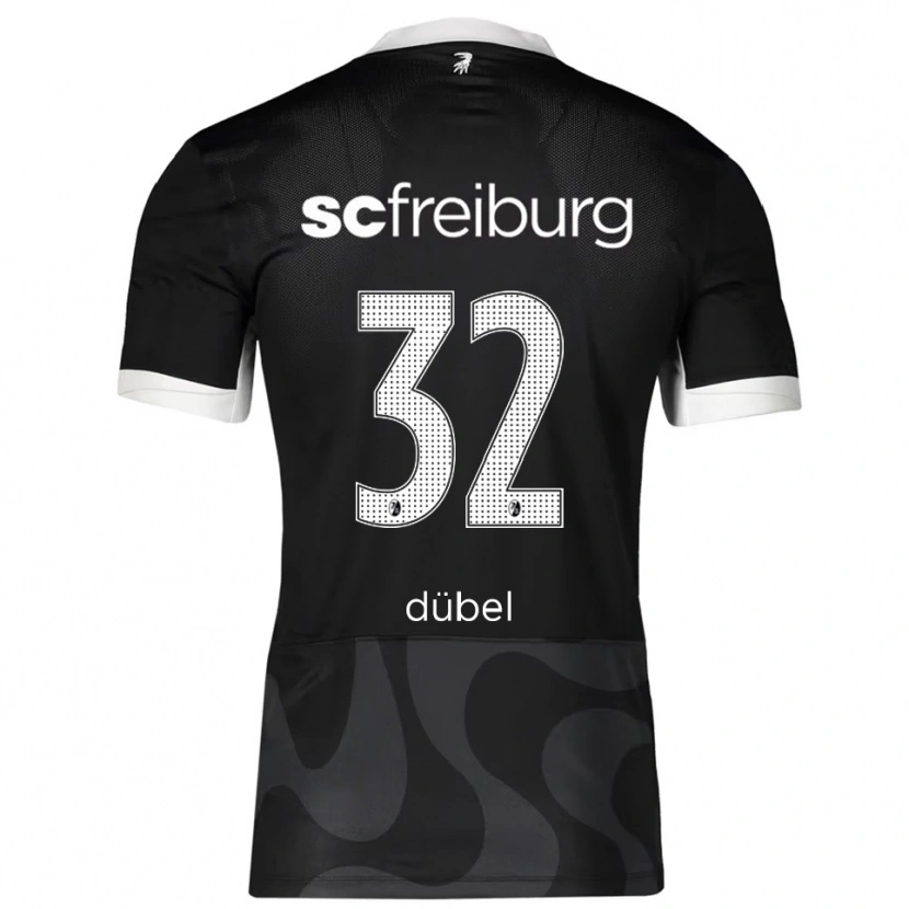 Danxen Niño Camiseta Sarah-Lisa Dübel #32 Negro Blanco 2ª Equipación 2025/26 La Camisa México