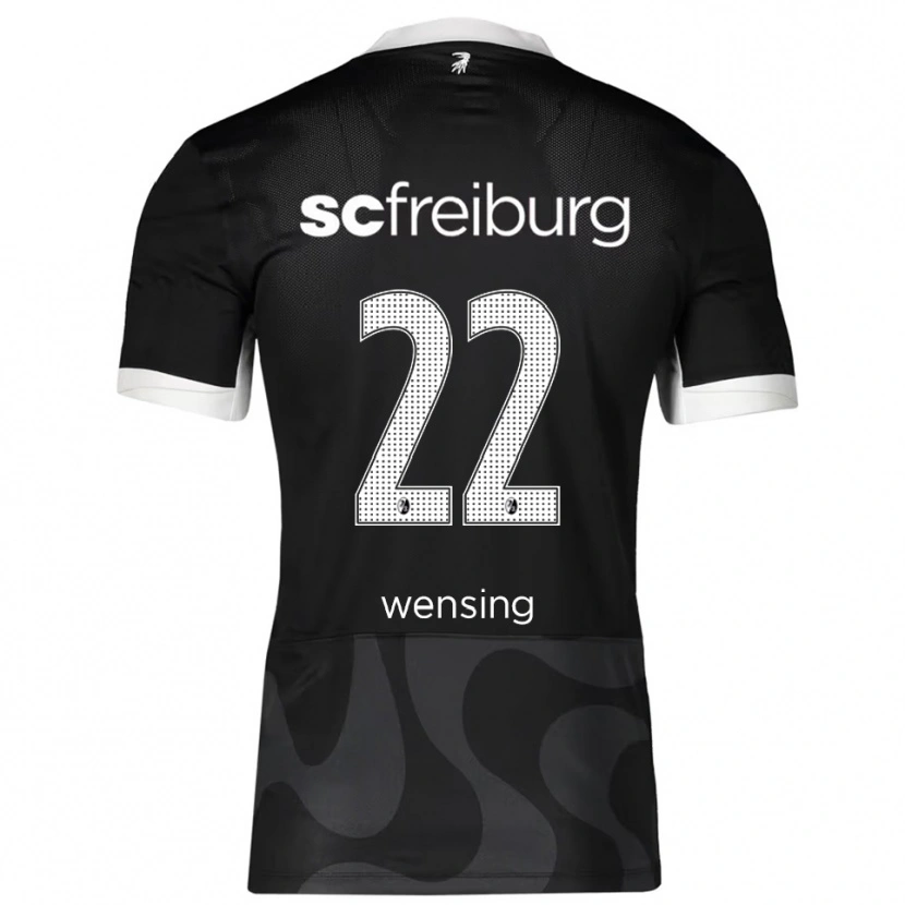 Danxen Niño Camiseta Luisa Wensing #22 Negro Blanco 2ª Equipación 2025/26 La Camisa México