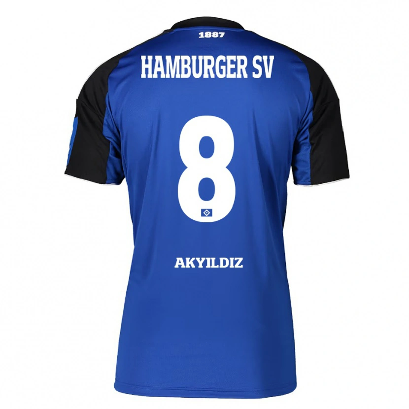 Danxen Niño Camiseta Liam Akyildiz #8 Azul Negro 2ª Equipación 2025/26 La Camisa México