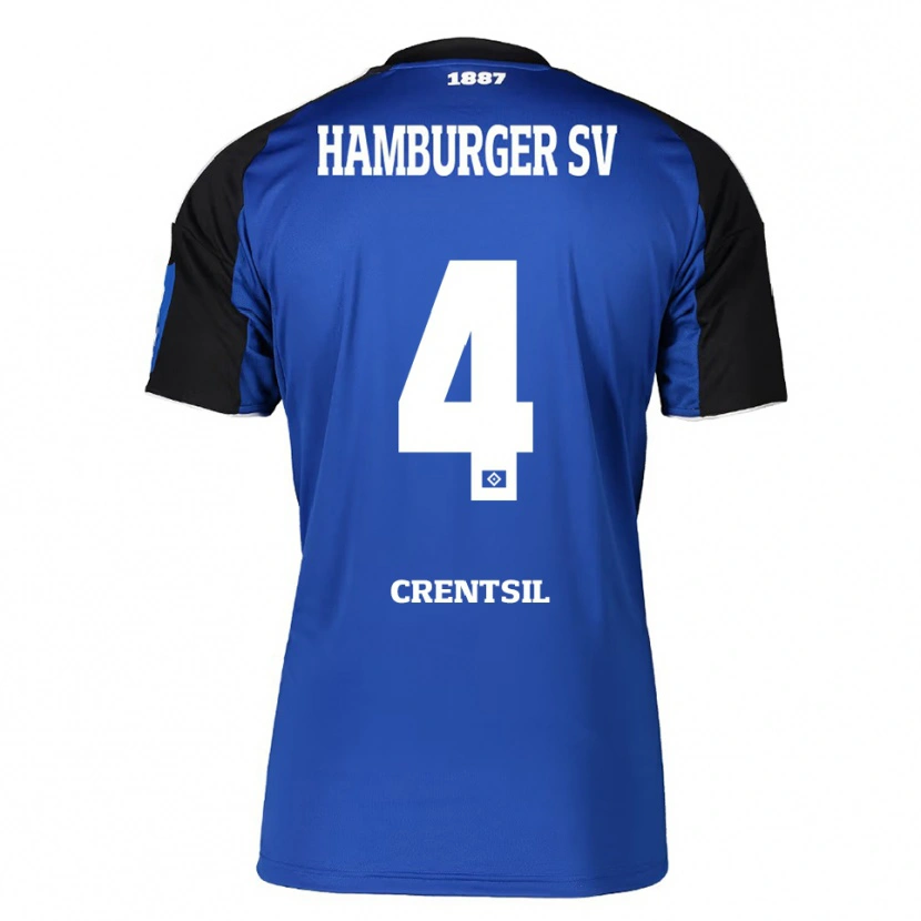 Danxen Niño Camiseta Brandel Crentsil #4 Azul Negro 2ª Equipación 2025/26 La Camisa México