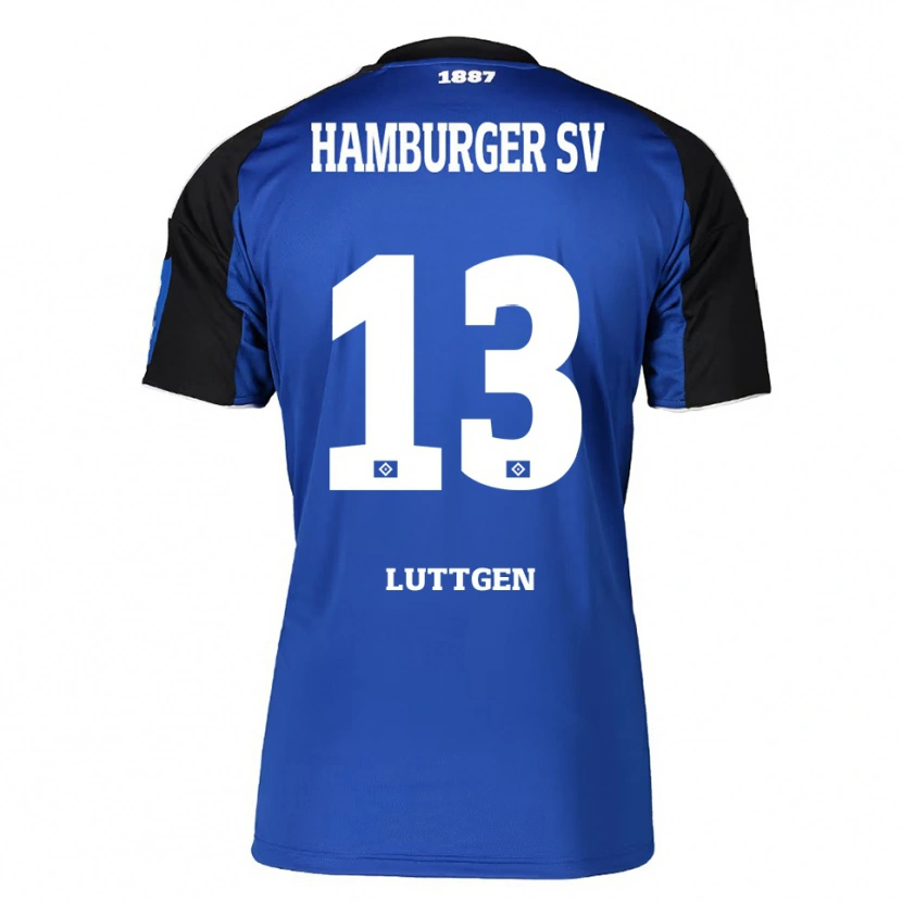 Danxen Niño Camiseta Lasse Lüttgen #13 Azul Negro 2ª Equipación 2025/26 La Camisa México