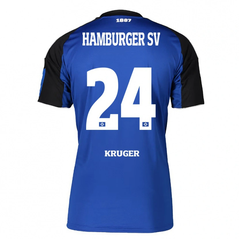 Danxen Niño Camiseta Artur Krüger #24 Azul Negro 2ª Equipación 2025/26 La Camisa México