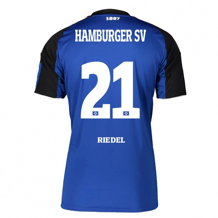 Danxen Niño Camiseta Arnaud Riedel #21 Azul Negro 2ª Equipación 2025/26 La Camisa México