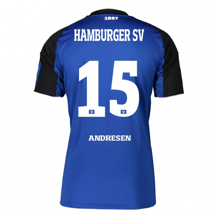 Danxen Niño Camiseta Bent Andresen #15 Azul Negro 2ª Equipación 2025/26 La Camisa México