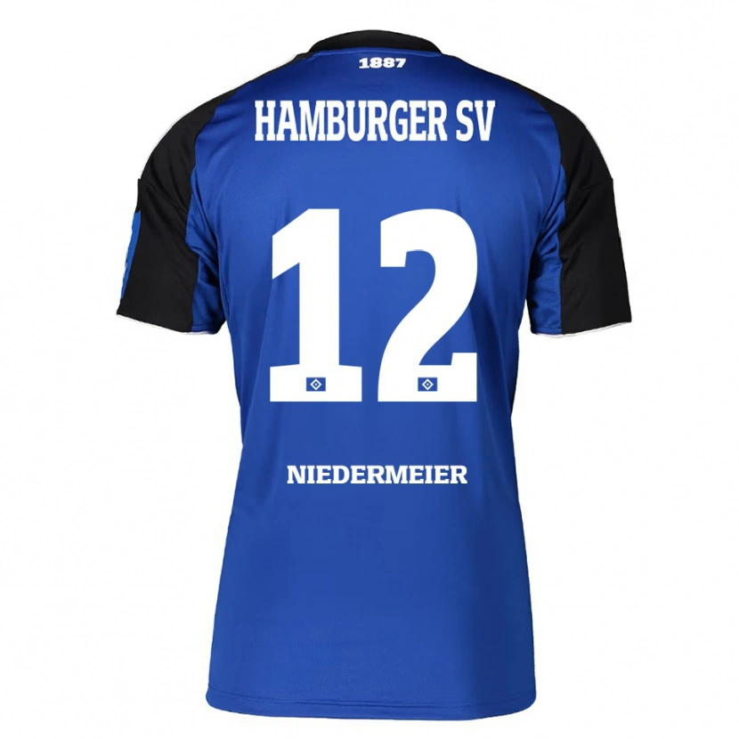 Danxen Niño Camiseta Philipp Niedermeier #12 Azul Negro 2ª Equipación 2025/26 La Camisa México