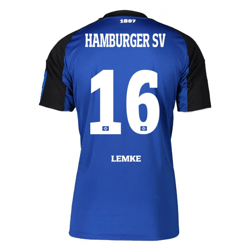 Danxen Niño Camiseta Louis Lemke #16 Azul Negro 2ª Equipación 2025/26 La Camisa México