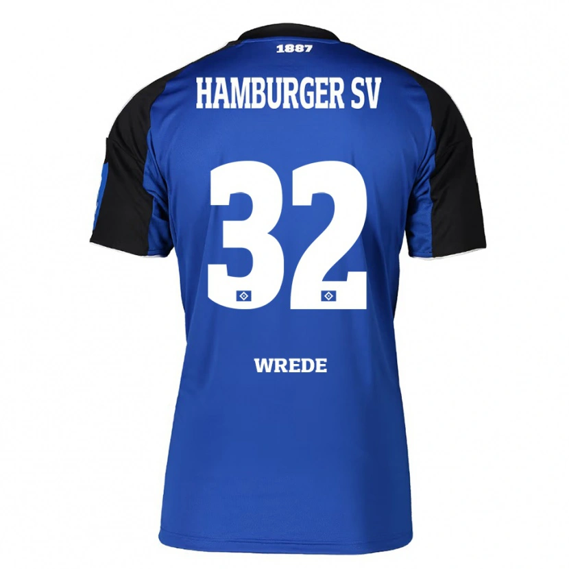 Danxen Niño Camiseta Lotta Wrede #32 Azul Negro 2ª Equipación 2025/26 La Camisa México