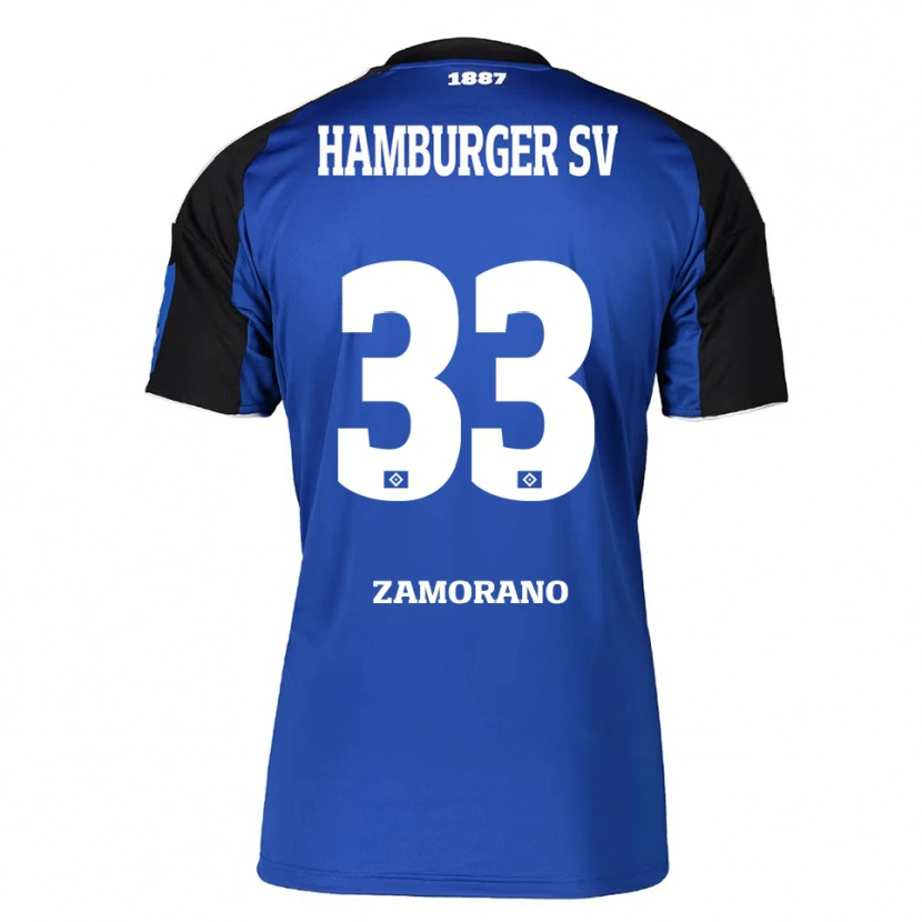 Danxen Niño Camiseta Jolina Zamorano #33 Azul Negro 2ª Equipación 2025/26 La Camisa México