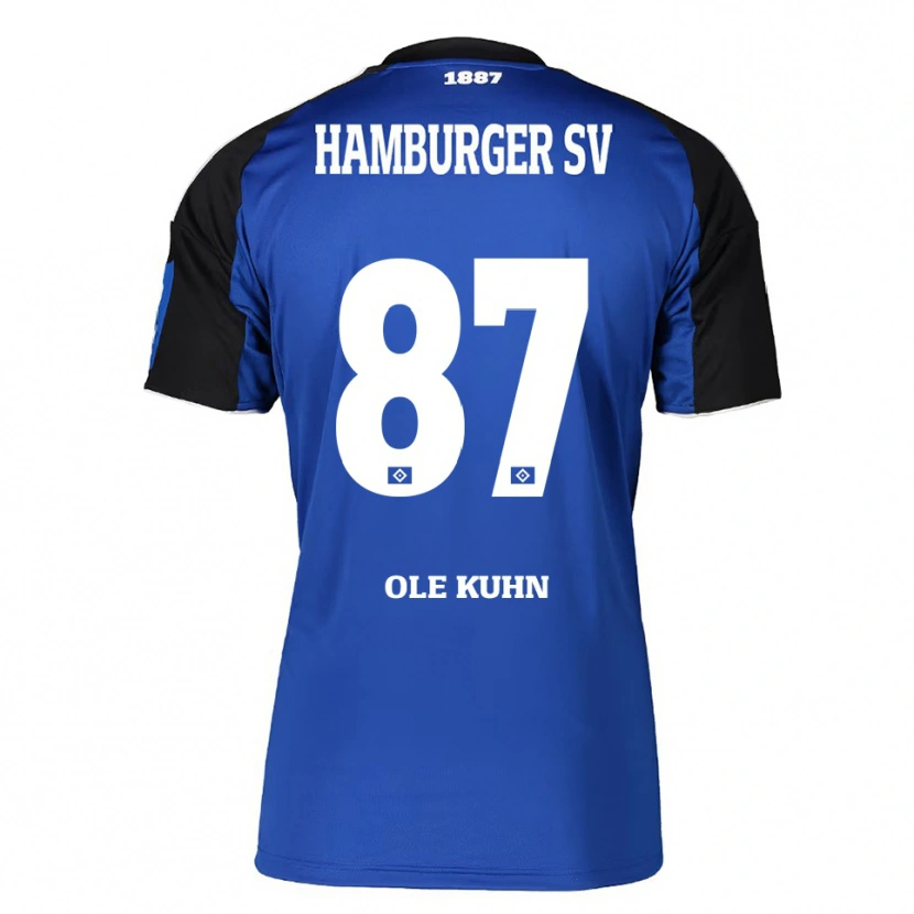 Danxen Niño Camiseta Niklas Ole Kühn #87 Azul Negro 2ª Equipación 2025/26 La Camisa México