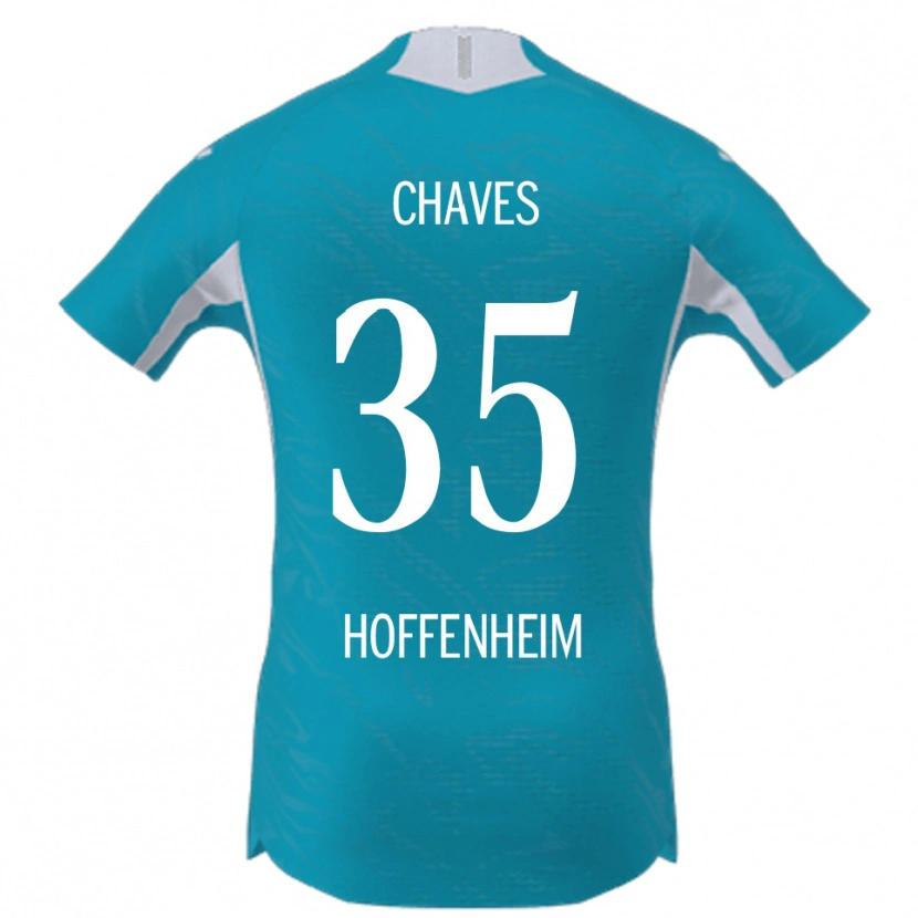 Danxen Niño Camiseta Arthur Chaves #35 Azul Cielo 2ª Equipación 2025/26 La Camisa México