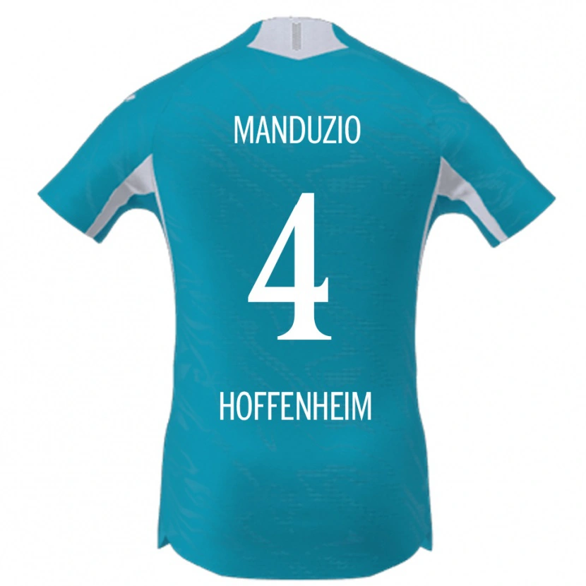 Danxen Niño Camiseta Mattia Manduzio #4 Azul Cielo 2ª Equipación 2025/26 La Camisa México