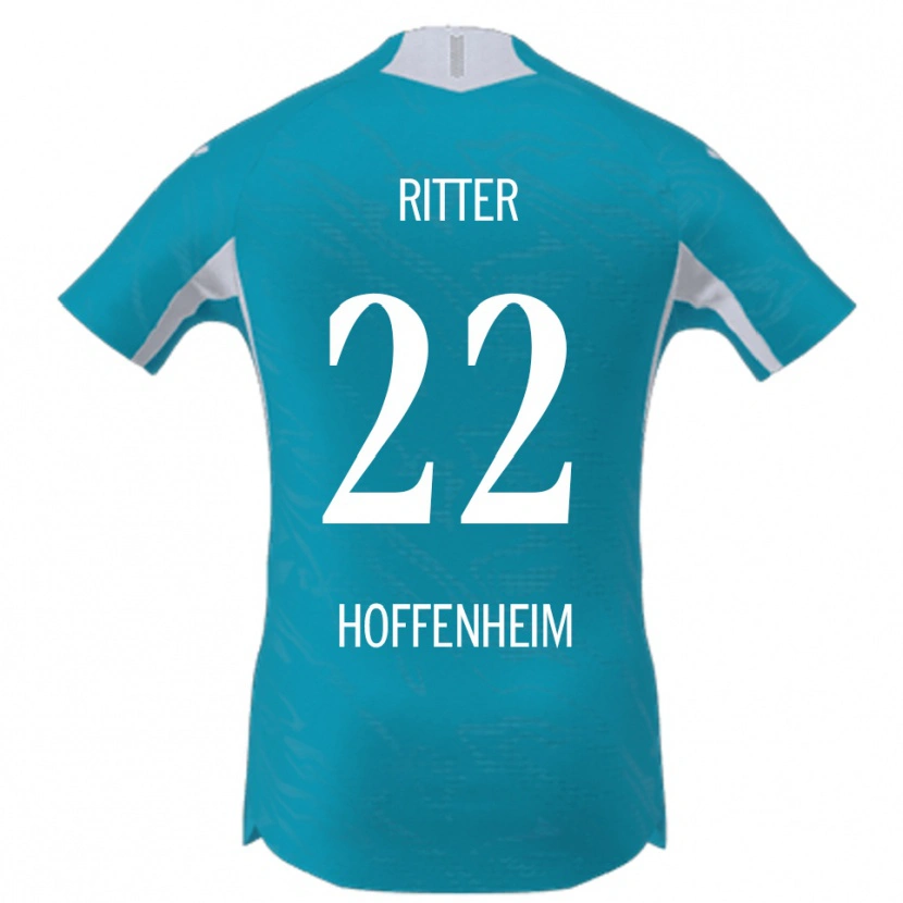 Danxen Niño Camiseta Sara Ritter #22 Azul Cielo 2ª Equipación 2025/26 La Camisa México