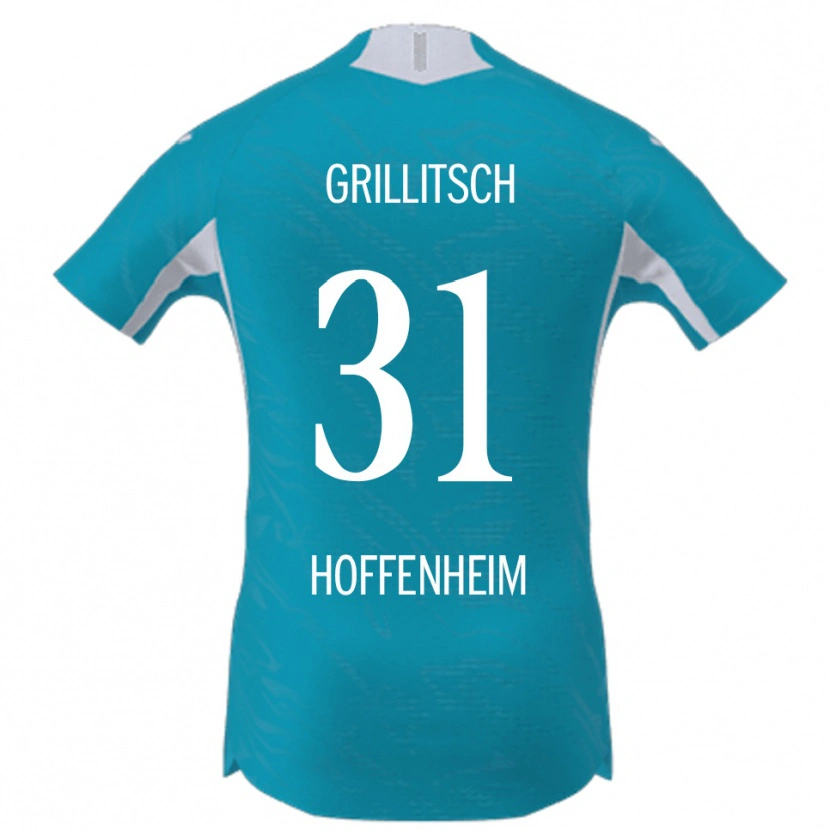 Danxen Niño Camiseta Florian Grillitsch #31 Azul Cielo 2ª Equipación 2025/26 La Camisa México