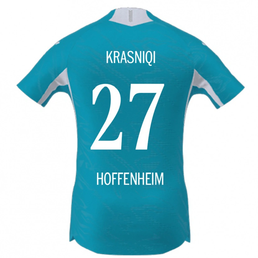 Danxen Niño Camiseta Leonard Krasniqi #27 Azul Cielo 2ª Equipación 2025/26 La Camisa México