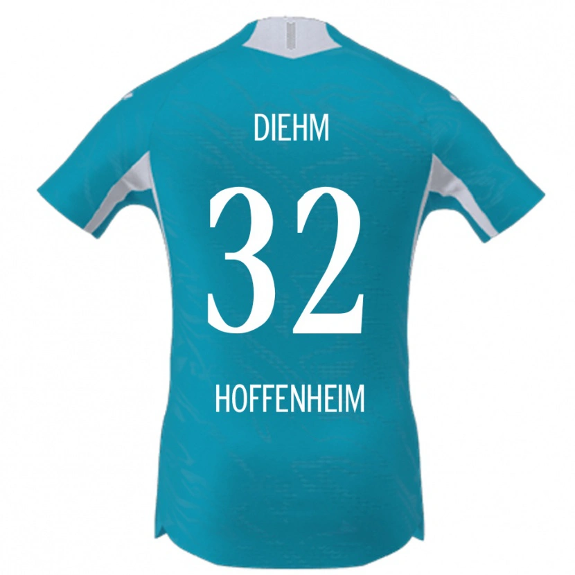 Danxen Niño Camiseta Vanessa Diehm #32 Azul Cielo 2ª Equipación 2025/26 La Camisa México