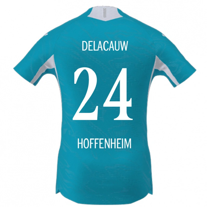 Danxen Niño Camiseta Féli Delacauw #24 Azul Cielo 2ª Equipación 2025/26 La Camisa México