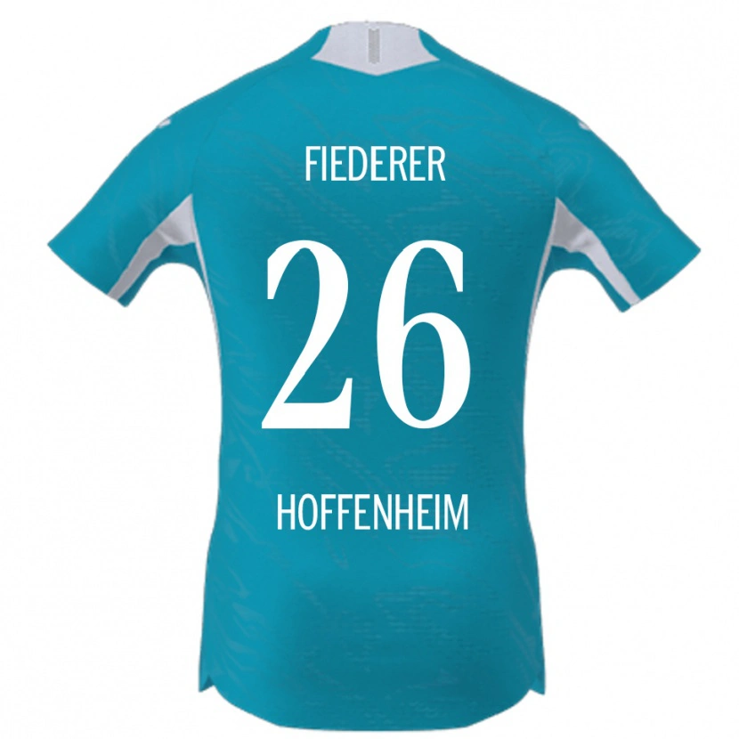 Danxen Niño Camiseta Tom Fiederer #26 Azul Cielo 2ª Equipación 2025/26 La Camisa México