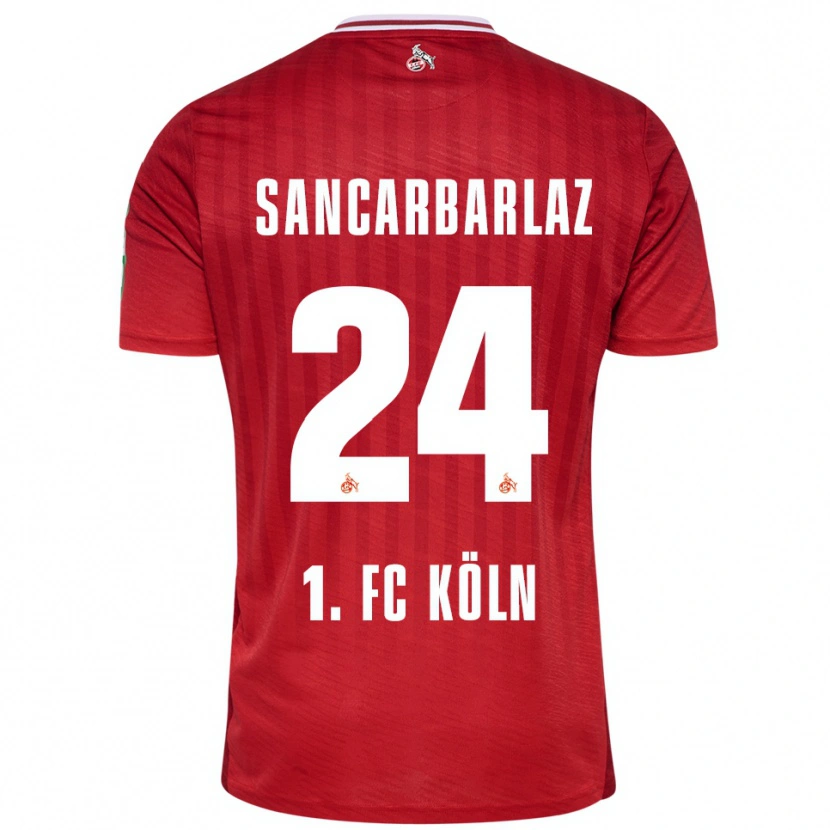 Danxen Niño Camiseta Keyhan Sancarbarlaz #24 Rojo Blanco 2ª Equipación 2025/26 La Camisa México