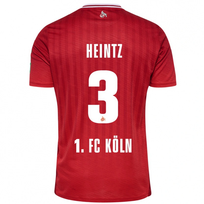 Danxen Niño Camiseta Dominique Heintz #3 Rojo Blanco 2ª Equipación 2025/26 La Camisa México