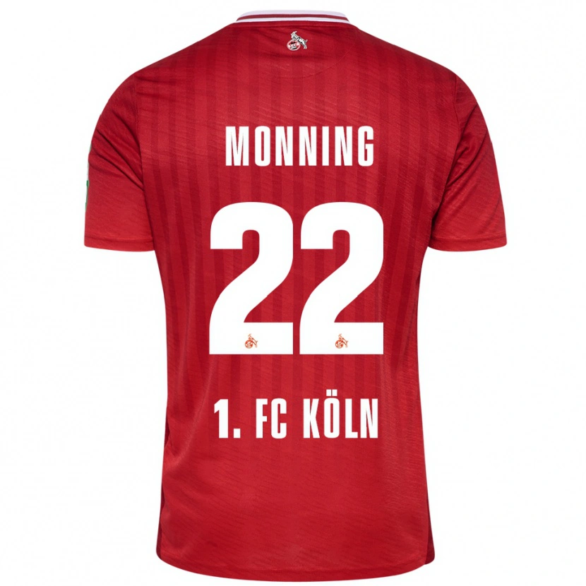 Danxen Niño Camiseta Marlon Monning #22 Rojo Blanco 2ª Equipación 2025/26 La Camisa México