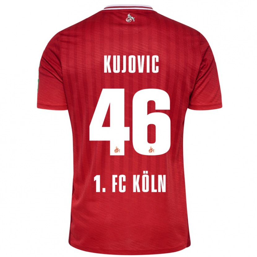 Danxen Niño Camiseta Emin Kujovic #46 Rojo Blanco 2ª Equipación 2025/26 La Camisa México